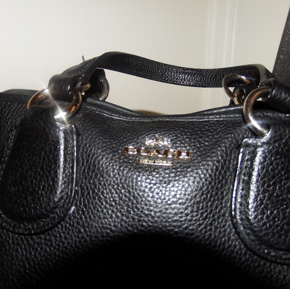 Coach Bags Coach Mini Nolita Black Pebbled Leather Satchel - Picture 3 of 4